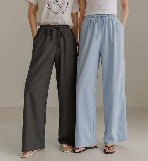 5OA0592HH_cooling spandex Banded slacks in summer (Basic/Long)