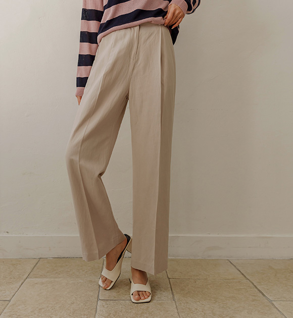 8DA27920AA_Sumel rami linen pintuck slacks