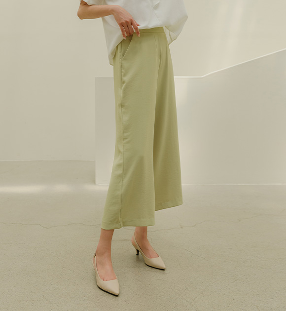 8DA27957KK_Cooling fit Back banded Wide Banded pants