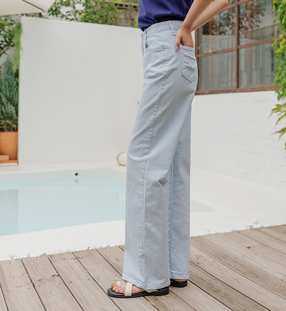 8DA28131HH_Gopil Cotton spandex Straight Pants
