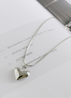 8DA28420HH_Keeping Silver heart Necklace