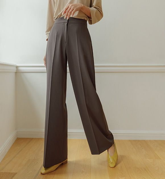 8DA28508AA_Ningto Autumn Back waistband wide slacks
