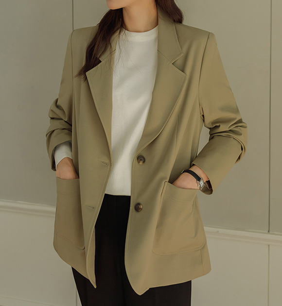 5DA28577HH_ Weekly oversized pocket single jacket