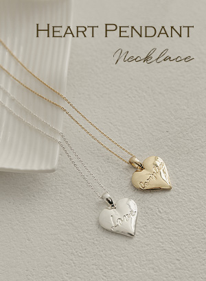 5DA28743KK_Lettering heart double-sided necklace