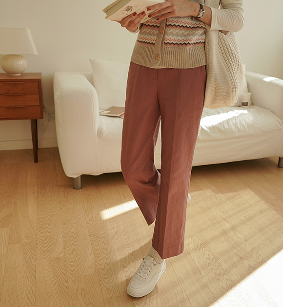 5DA28758AA_Bailey Back waistband leg loom wide pants