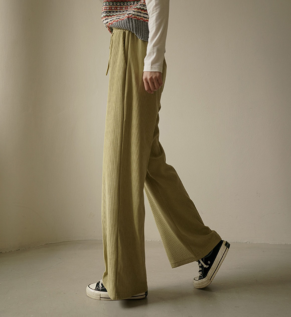 5DA28819HH_Every day comfortable corduroy waistband pants