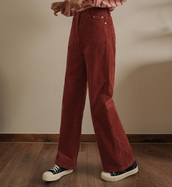 6DA29075MM_Soft Corduroy spandex wide pants