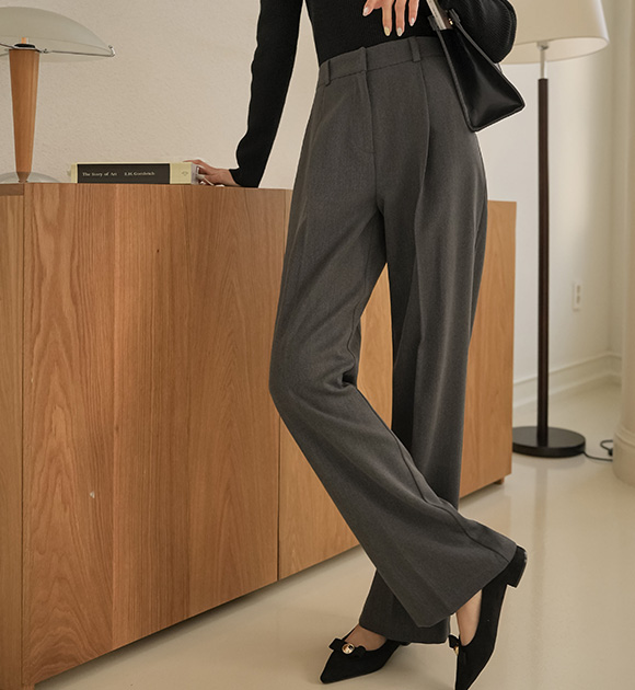 8DA29160AA_Closet fleece pintuck Slacks