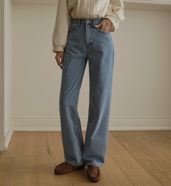 6DA29364MM_Cold-fighting mink brushed wide jeans