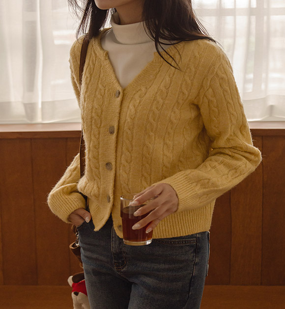 5DA29445NN_Rudin Cash Touch Split Neck Cardigan
