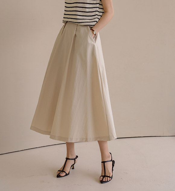 DA29755_[BETTER]rustling Banded Belt Skirt