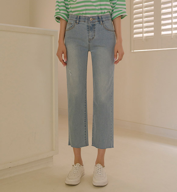 8DA29785LJ_Refreshing Cutting Slim Baggy Jeans