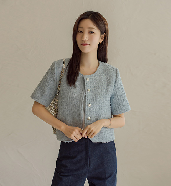 DA29891_[BETTER] Drawing Tweed short sleeve jacket