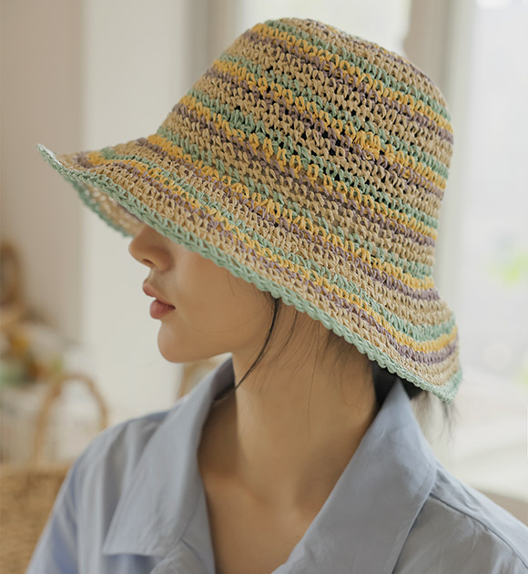 8DD00048NN_Pastel lined wire branch hat