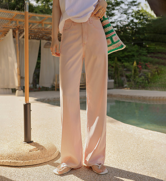 6DA30013JJ_Ice Tencel Color Wide Pants (Short/Basic/Long)