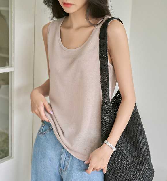 6OA0740LJ_[JUST BETTER] 1+1 Everyday Round tank top