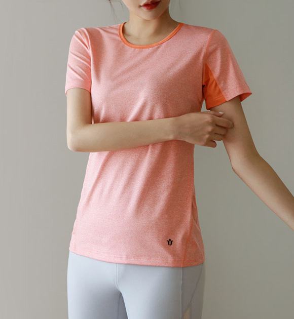 <br>YA00040_Backhaul two tone Short-sleeved shirt_Orange