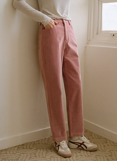 4DA30486LJ_ Lovely Full Waistband Corduroy Pants