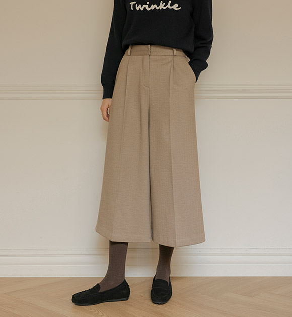 5DA30531LJ_Dotomspan Herringbone Culotte Slacks