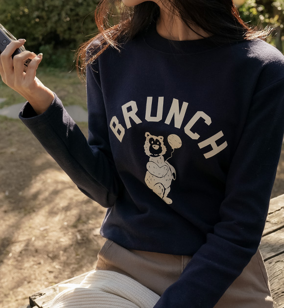 5DA28960MM_Brunch Print Thick Fleece T-shirt