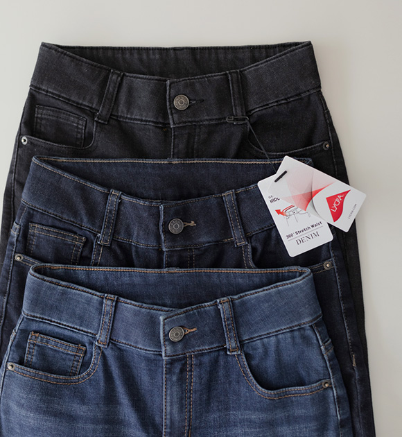 9DA24464JJ_ Lycra secret banded napping Straight jeans