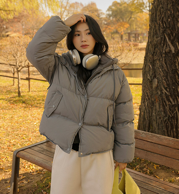 6DA30784JJ_Folding Layered Hooded Padded Jacket