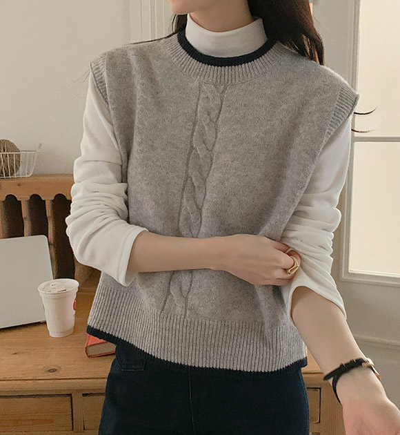 4DA32467JJ_Shane Bag Key Point Knit Vest