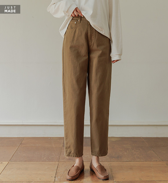 8DO0094HH_ Barrel Fit Color Matching Stitch Baggy Pants