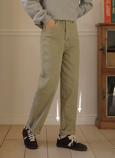 5DA30932HN_Relaxed Fit Dying Wash Brushed Pants