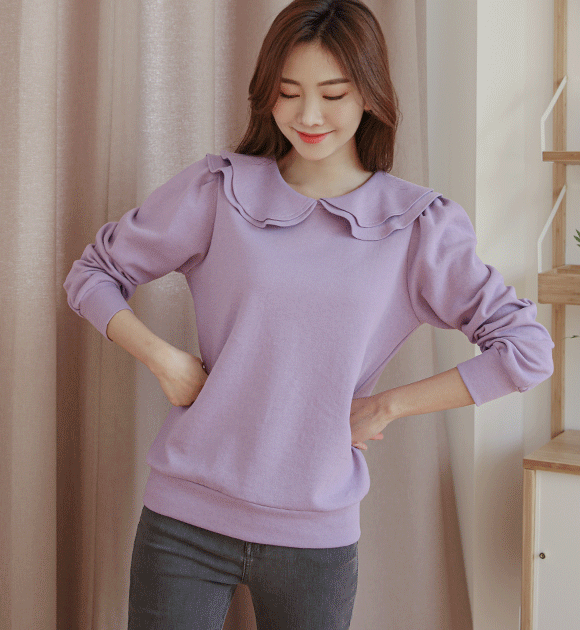 8DA19008GG_All ruffle color sweater