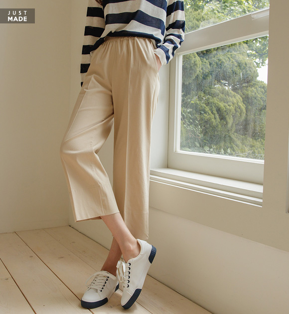 9OA0455JJ_ Fresh part 8 wide banded pants