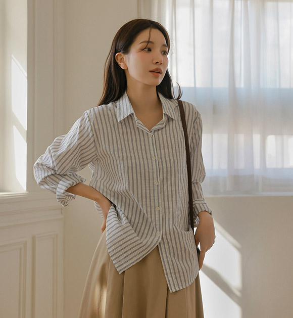 5DA31031JJ_Live Color Striped Shirt