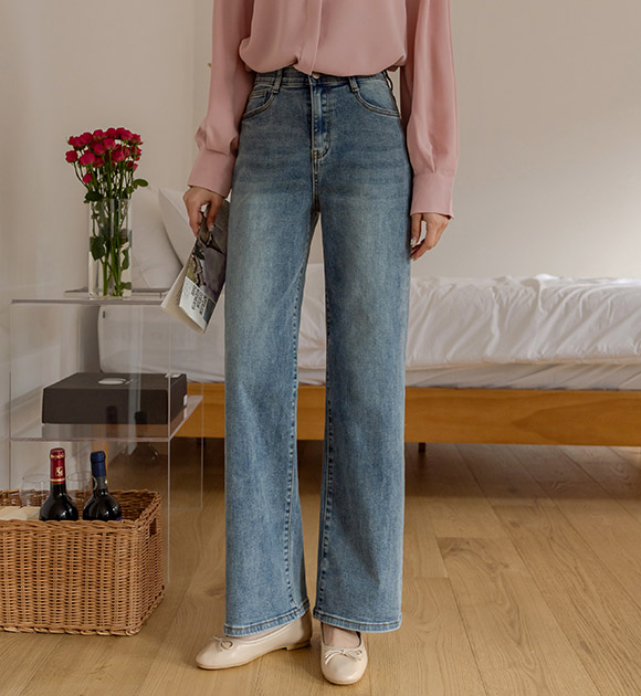 8EJ298JJ_Honeyspan Long Leg-fit Wide Jeans