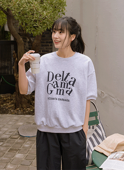 4DA31222HN_Delta Simple Short-sleeved Sweatshirt
