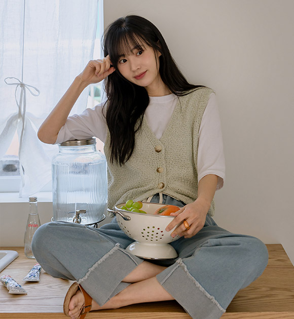 5DA31351NN_Summer Boucle Knit Vest