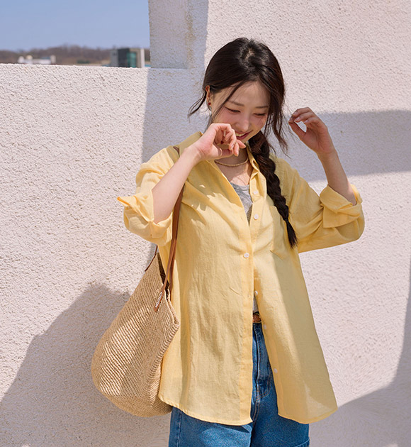 6DA31318NN_Lightweight Fabric Colored Shirt