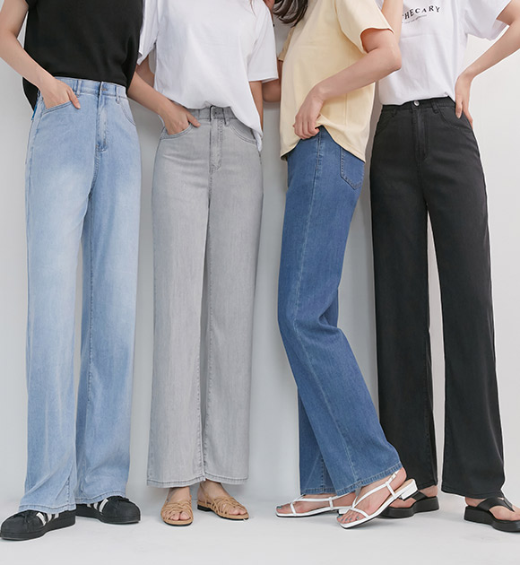 6DA27986HH_Ultralight Premium Tencel Wide Jeans (Short/Basic/Long)