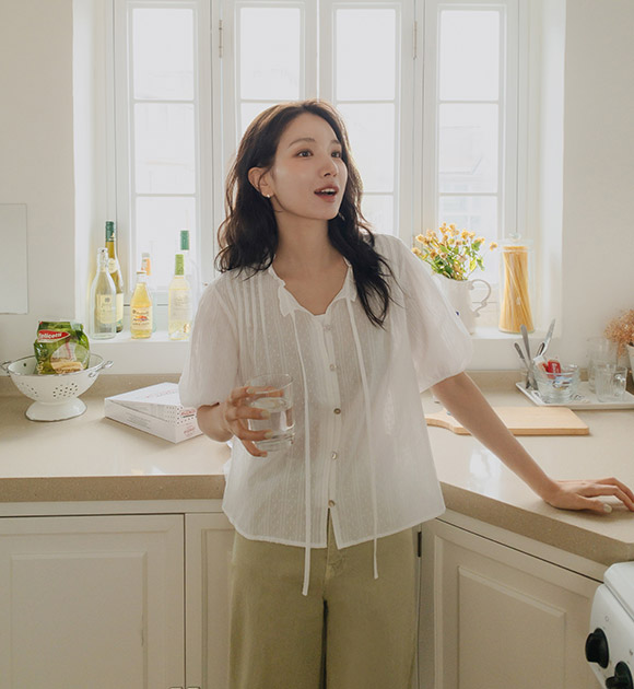 4OA0863NN_[JUST BETTER] Anna Popcorn Blouse