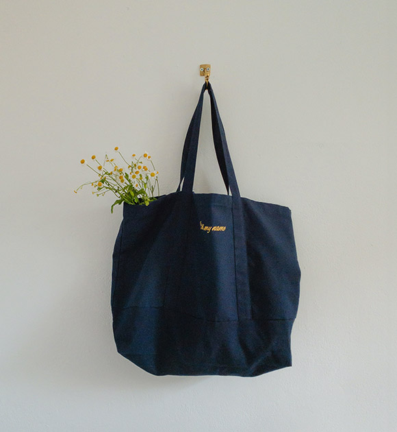 6DD00246JJ_Name Embroidery Big Size Eco Bag