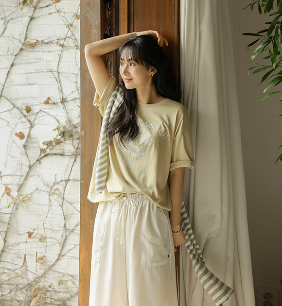 5DA31404HN_Soft Bio Flower Loose T-shirt