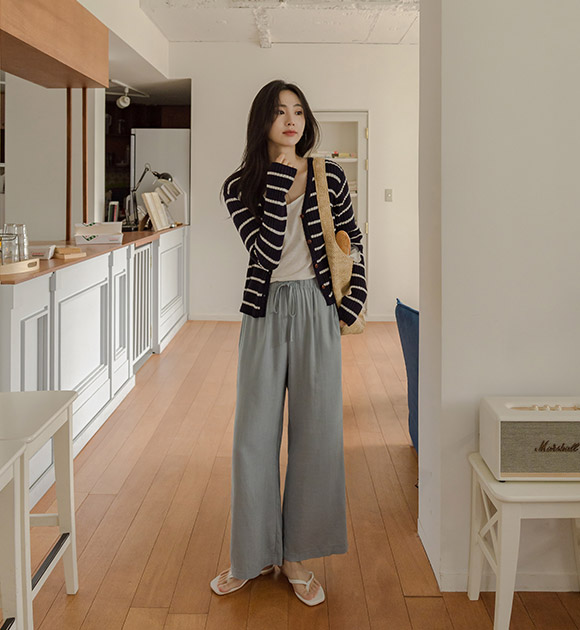 5DA29962NN_Roidy Linen String Banding Pants