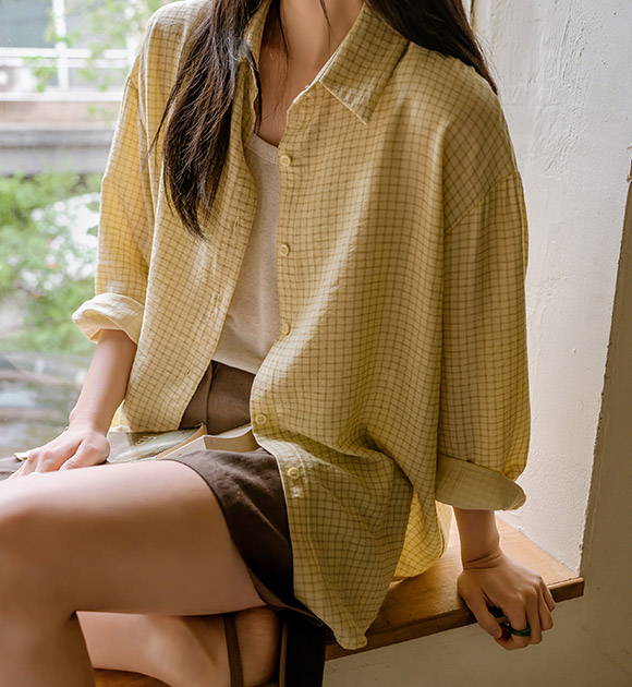 5DA31419JJ_Cool, Wrinkle-Free Checkered Shirt