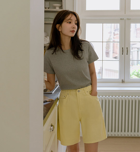 6DA31439NN_Awesome Refreshing Color Wide Shorts