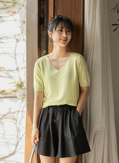 5DA31400NN_[J-BASIC] Ice Cool Viscose Knitwear (Round/V-necked)