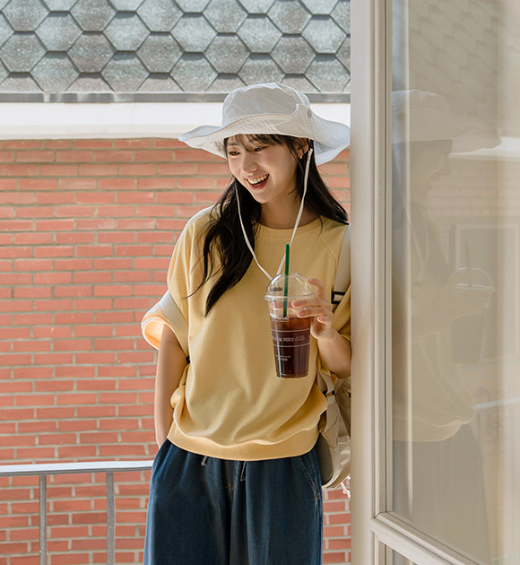 6DA31454NN_Ricoh Sleeve Label Short sleeved Sweatshirt
