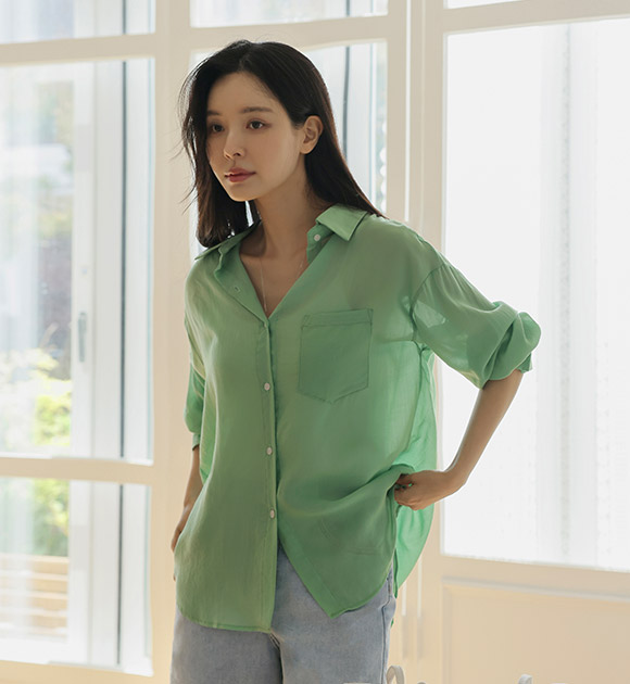 5DA31484NN_Thin and Cool Lyocell Color Shirt
