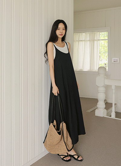 5DA31471NN_Cool Tank Top + Strap Dress Set
