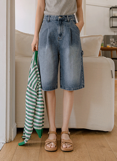 6DA31464HR_Cotton&Denim Carpenter Bermuda Pants