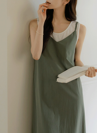 6DA31513JJ_Ice Cool Spaghetti Strap Dress(Short/Long)
