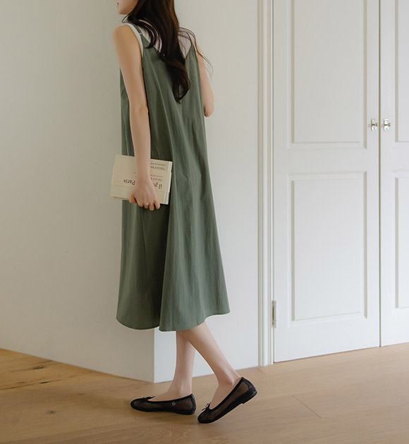 6DA31513JJ_Ice Cool Spaghetti Strap Dress(Short/Long)